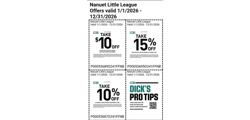 2026 NLL Dicks Sporting Goods Coupon